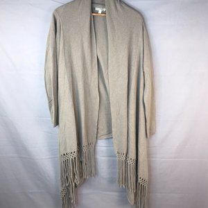 Nordstrom fringe knit 100% cashmere cardigan